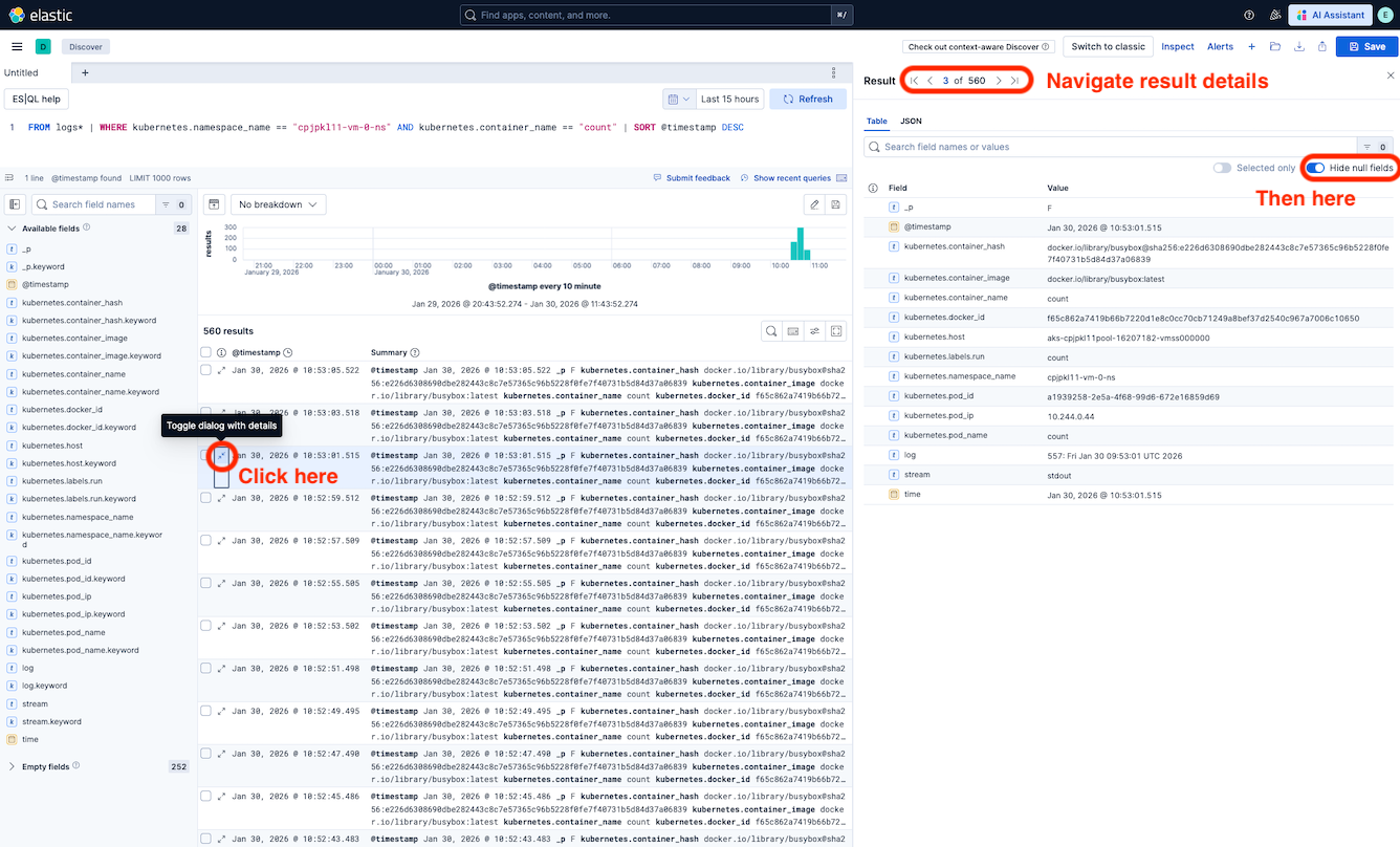 Kibana - Discover Details