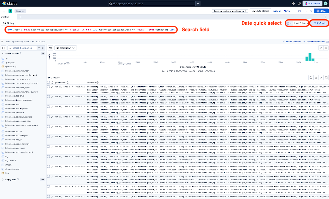 Kibana - Discover ESQL
